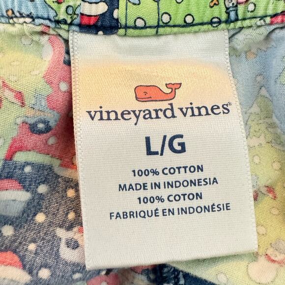 Vineyard Vines Mens Patchwork Holiday Whale Pajama Pants Sz L Multicolor Preppy - Picture 5 of 8